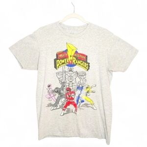 Saban's Mighty Morphin Power Rangers tee shirt, gray, size large.